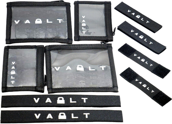 Vault Case Co. Black Super Accessories Pouch & Clip Strips Pack Set of Ten TSP