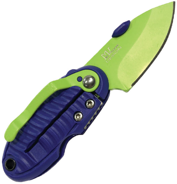 V NIVES Hermit Crab Framelock Seahawk Blue FRN Folding 8Cr13MoV Pocket Knife 17FPGRBL