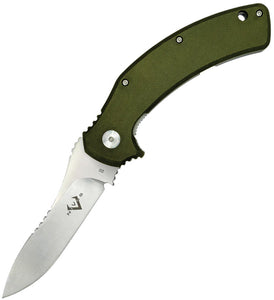 V NIVES Mini ADAPPT Framelock Green FRN & Stainless Folding D2 Steel Pocket Knife 31FPGR