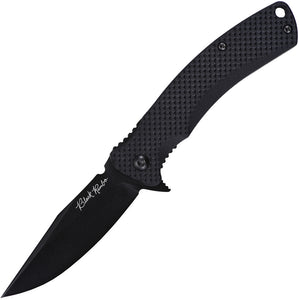 V NIVES Black Rambo Shorty Linerlock Black FRN Folding 420HC Pocket Knife 33FPBBK