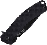 V NIVES Black Rambo Shorty Linerlock Black FRN Folding 420HC Pocket Knife 33FPBBK