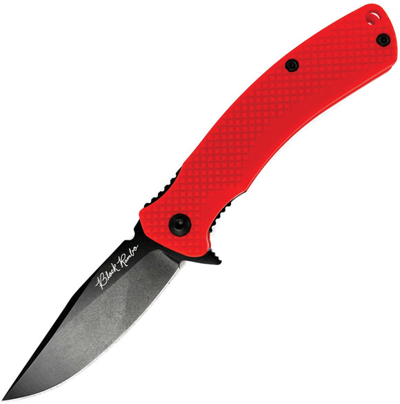 V NIVES Black Rambo Shorty Linerlock Red FRN Folding 420HC Pocket Knife 33FPBR