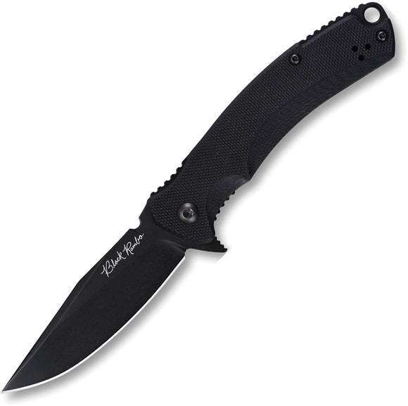 V NIVES Black Rambo Shorty Pro Linerlock Black G10 Folding D2 Steel Pocket Knife 33GPBBK
