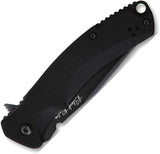 V NIVES Black Rambo Shorty Pro Linerlock Black G10 Folding D2 Steel Pocket Knife 33GPBBK