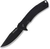 V NIVES Black Rambo Shorty Pro Linerlock Black G10 Folding D2 Steel Pocket Knife 33GPBBK