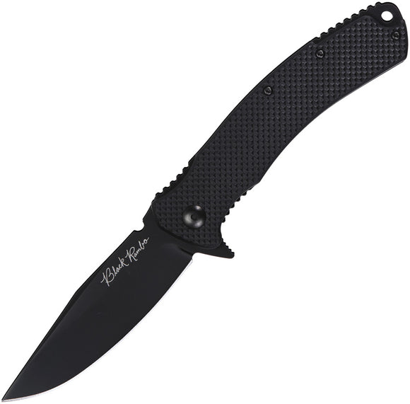 V NIVES Black Rambo Utility Linerlock Black FRN Folding 420HC Pocket Knife 34FPBBK