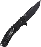 V NIVES Black Rambo Utility Linerlock Black FRN Folding 420HC Pocket Knife 34FPBBK