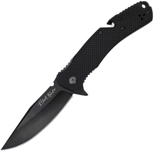 V NIVES Black Rambo Utility Pro Linerlock Black FRN Folding 420HC Pocket Knife 35FPBBK
