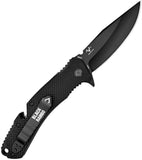 V NIVES Black Rambo Utility Pro Linerlock Black FRN Folding 420HC Pocket Knife 35FPBBK