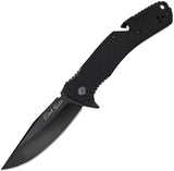 V NIVES Black Rambo Utility Pro Linerlock Black FRN Folding 420HC Pocket Knife 35FPBBK
