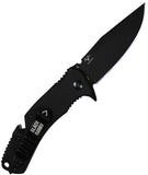 V NIVES Black Rambo Utility Pro Linerlock Black G10 Folding D2 Steel Pocket Knife 35GPBBK