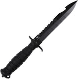 V NIVES Black Rambo Savage Black D2 Steel Drop Pt Fixed Blade Knife FB32FPBBK