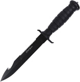 V NIVES Black Rambo Savage Black D2 Steel Drop Pt Fixed Blade Knife FB32FPBBK