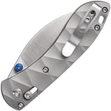 Vosteed Mini Nightshade Crossbar Lock Gray Titanium Folding S35VN Pocket Knife A0217