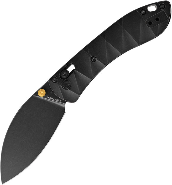 Vosteed Mini Nightshade Crossbar Lock Black Titanium Folding S35VN Pocket Knife A0218