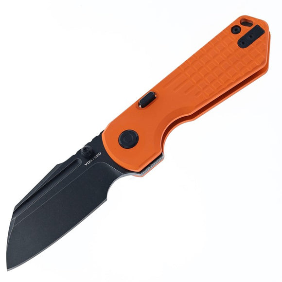 Vosteed Hedgehog Top Linerlock Orange Aluminum Folding S35VN Pocket Knife A1305