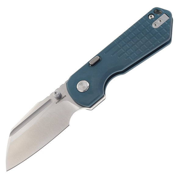 Vosteed Hedgehog Top Linerlock Blue Aluminum Folding S35VN Pocket Knife A1306