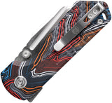 Vosteed Hedgehog Top Linerlock Magpie Multi-Color G10 Folding S35VN Pocket Knife A1307