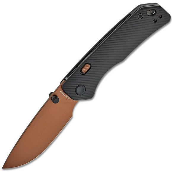 Vosteed Marten Top Linerlock Black Aluminum Folding Copper Dune 154CM Pocket Knife A1605