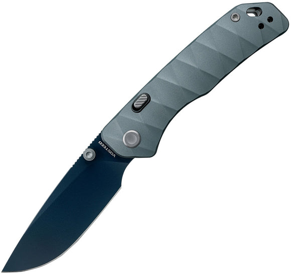 Vosteed Marten Top Linerlock Dim Gray Aluminum Folding Cerakote Blue 154CM Pocket Knife A1610