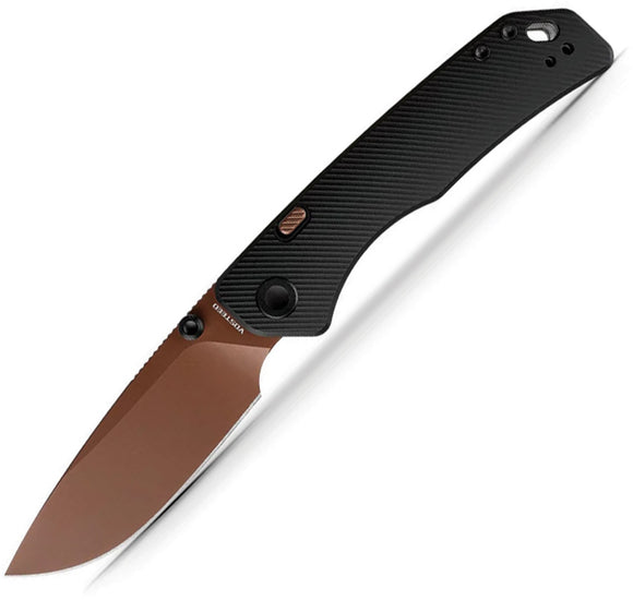 Vosteed Marten 330 Top Linerlock Black Aluminum Folding Copper Dune 154CM Pocket Knife A1613