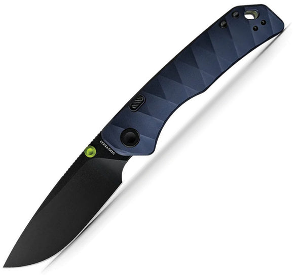 Vosteed Marten 330 Top Linerlock Dark Slate Blue Aluminum Folding 154CM Pocket Knife A1615