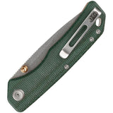 Vosteed Marten 330 Top Linerlock Green Micarta Folding 14C28N Pocket Knife A1624