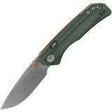 Vosteed Marten 330 Top Linerlock Green Micarta Folding 14C28N Pocket Knife A1624