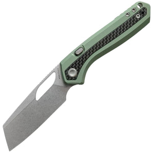 Vosteed Kroc Top Linerlock Green Aluminum & Carbon Fiber Folding S35VN Knife A1803