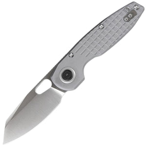 Vosteed Ankylo Vanchor Lock Gray Textured Aluminum Folding Elmax Pocket Knife A1910