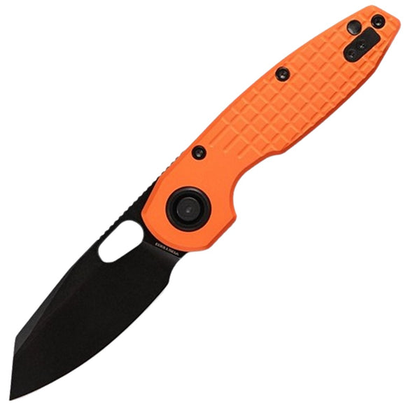 Vosteed Ankylo Vanchor Lock Orange Textured Aluminum Folding Elmax Pocket Knife A1911