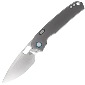 Vosteed Psyop Top Linerlock Gray Titanium Folding Elmax Drop Pt Pocket Knife A2204