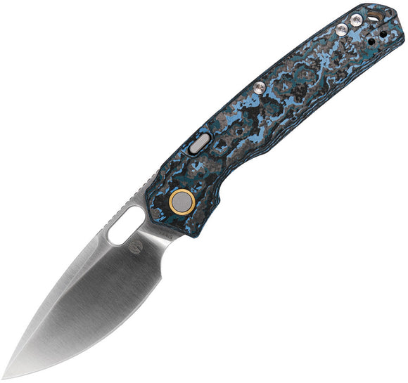 Vosteed Psyop Arctic Storm Carbon Fiber Top Linerlock Elmax Folding Knife A2208 