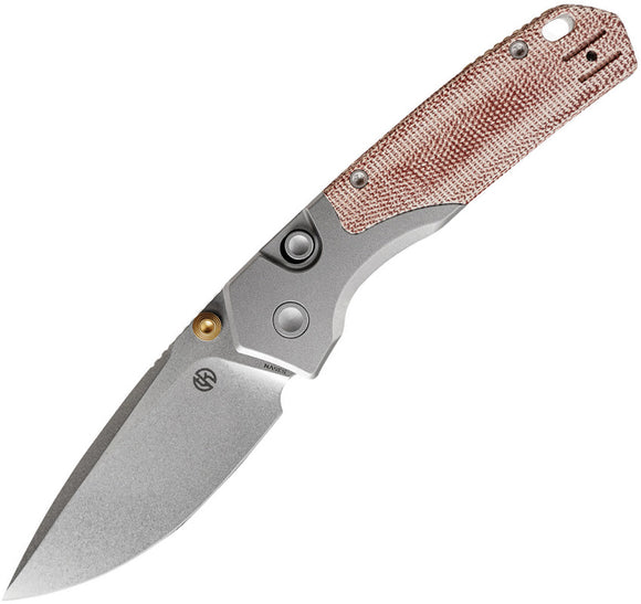 Vosteed Psyop 299 Top Linerlock Red Micarta & Titanium Folding S35VN Pocket Knife A2217