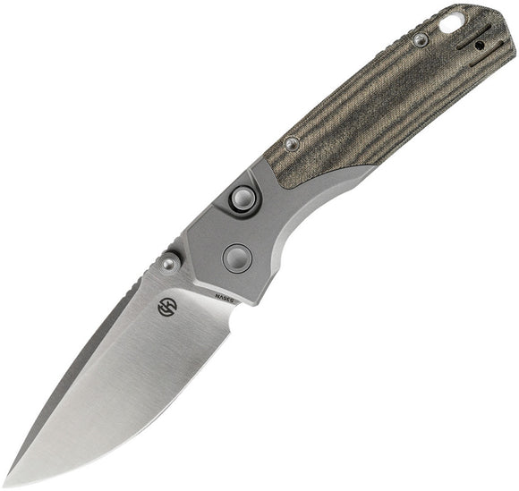 Vosteed Psyop 299 Top Linerlock Green Micarta & Titanium Folding S35VN Pocket Knife A2218