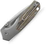 Vosteed Psyop 299 Top Linerlock Green Micarta & Titanium Folding S35VN Pocket Knife A2218