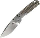 Vosteed Psyop 299 Top Linerlock Green Micarta & Titanium Folding S35VN Pocket Knife A2218