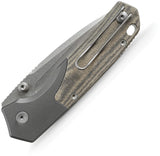 Vosteed Psyop 299 Top Linerlock Green Micarta & Titanium Folding S35VN Pocket Knife A2220