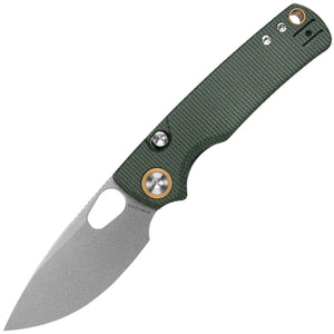 Vosteed Porcupine Top Linerlock Green Micarta Folding 14C28N Pocket Knife A2603