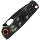 Vosteed Porcupine Top Linerlock LTE Halloween Monster Black G10 Glow In The Dark Folding 14C28N Knife A2630