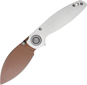 Vosteed Shilin Cutter Vanchor Lock White G10 Folding Copper 154CM Pocket Knife A2803