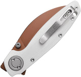 Vosteed Shilin Cutter Vanchor Lock White G10 Folding Copper 154CM Pocket Knife A2803