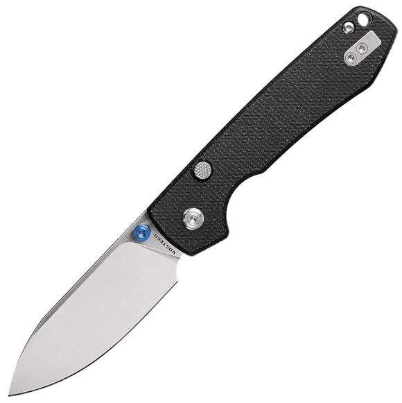 Vosteed Raccoon Top Linerlock Black Micarta Folding 14C28N Pocket Knife A2903