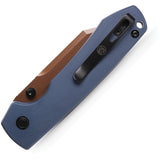 Vosteed Raccoon Top Linerlock Blue G10 Folding Copper Dune 14C28N Pocket Knife A2909