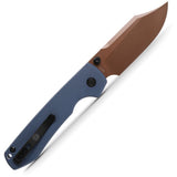 Vosteed Raccoon Top Linerlock Blue G10 Folding Copper Dune 14C28N Pocket Knife A2909