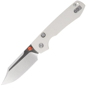 Vosteed Raccoon Top Linerlock White G10 Folding 14C28N Bowie Pocket Knife A2912