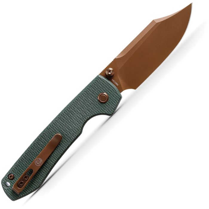Vosteed Raccoon Top Linerlock Green| Exclusive Folding Knife at