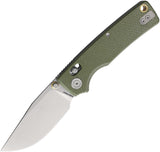 Vosteed Porcupine ModSwap Crossbar Lock Green Micarta Folding 154CM Knife A3104