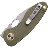 Vosteed Mini Acorn Linerlock Green G10 Folding 14C28N Drop Point Pocket Knife A3402