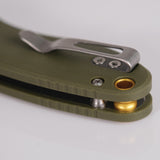 Vosteed Mini Acorn Linerlock Green G10 Folding 14C28N Drop Point Pocket Knife A3402